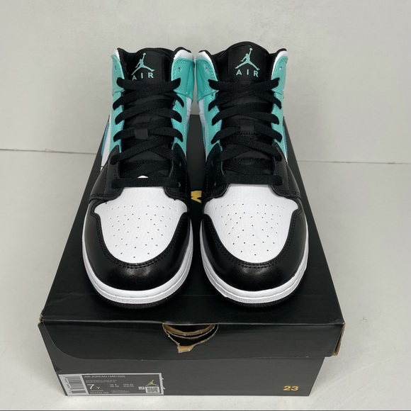 Nike Air Jordan 1 Retro Mid GS “Tropical Teal” NEW - Picture 2 of 4